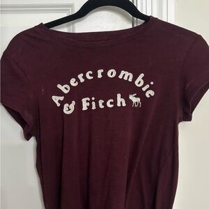 Abercrombie & Fitch Burgundy Tee